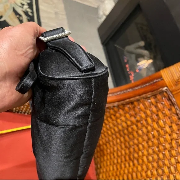 Purse Vintage Rhinestone Buckle Satin Shoulder Bag - Picture 7 of 8